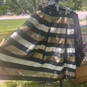 WHBM Striped Glitter Skirt